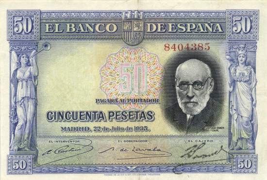 50 Pesetas 1935